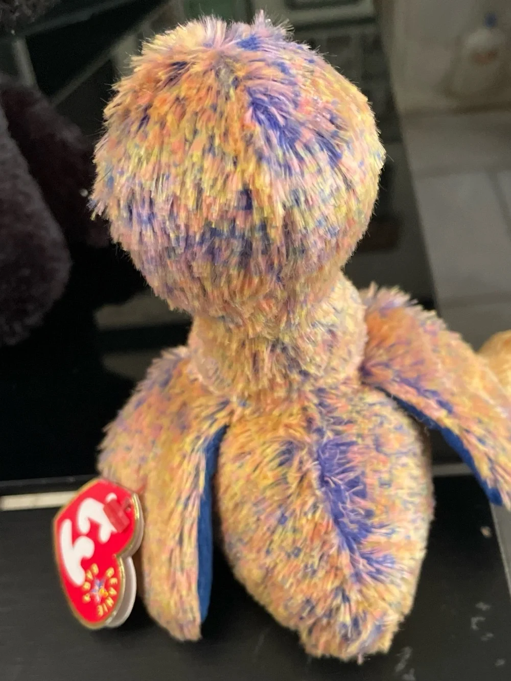 Ty Multicolor Plush Bird with Orange Beak & Feet